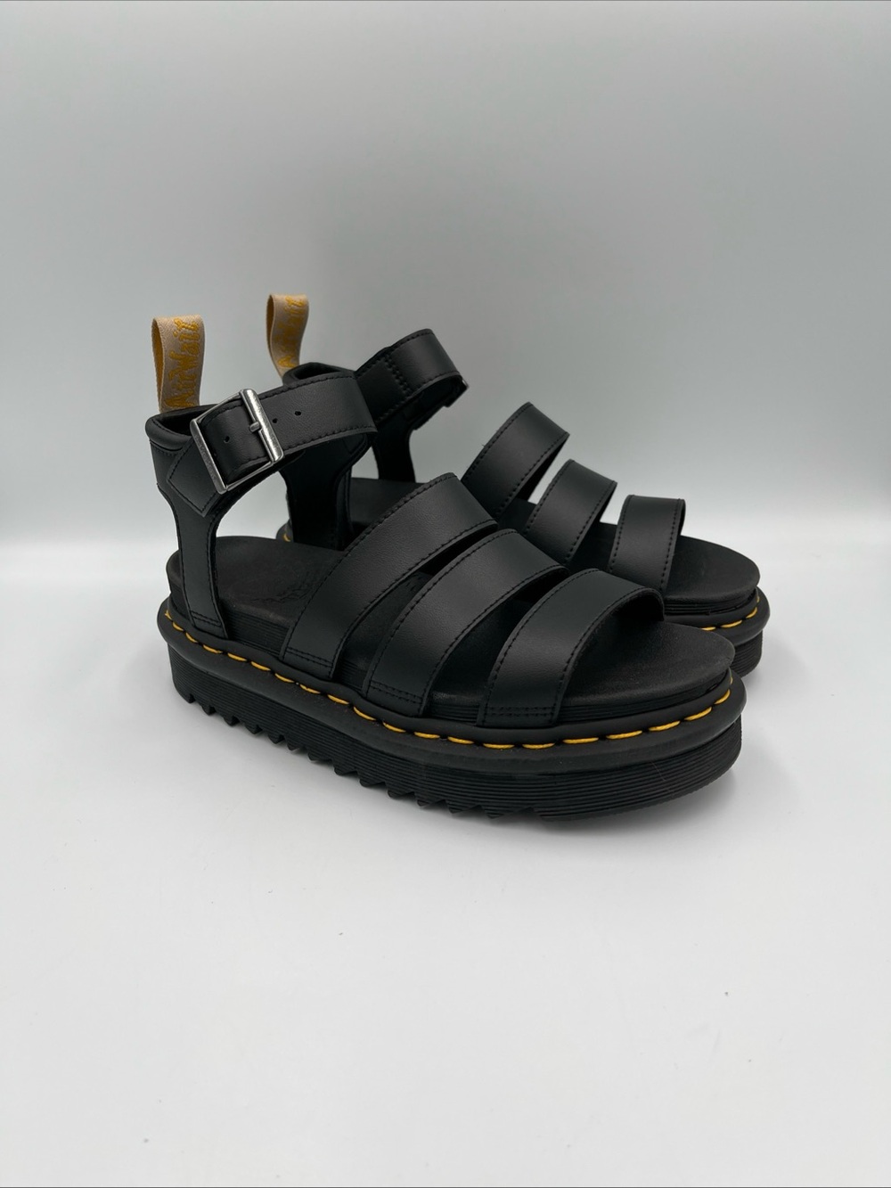 Dr. Martens Vegan Blaire Platform Sandals Sz 6 Black
